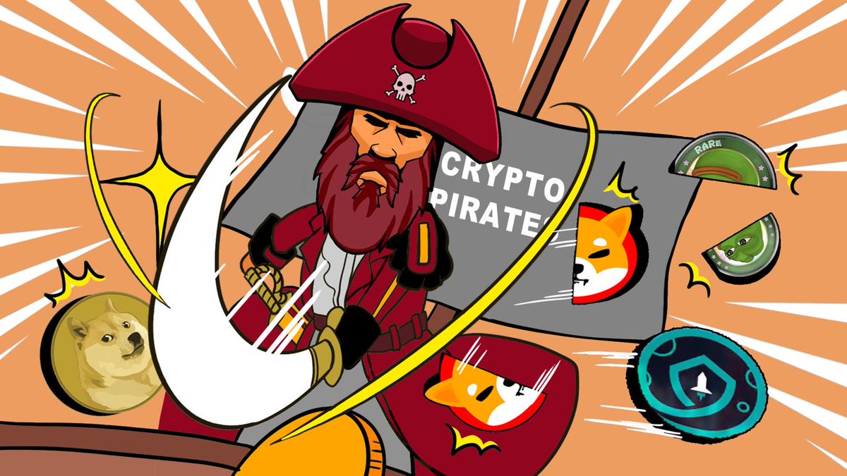 GameFi_Official's tweet photo. Join @PirateMFs INO - BUY BOX GET MEME TOKENS
1. Own Pirate NFT to receive MEMEcoin airdrop
https://t.co/crFjr49kim
2. Extra bonus for stakers
3. Minigame: 5 NFT*0.05 ETH for lucky user
Let's have fun
💥Comment your 0x wallet address
💥Tag 3 frens
💥Like &amp; RT this post
Details👇 https://t.co/s2VattAE3m