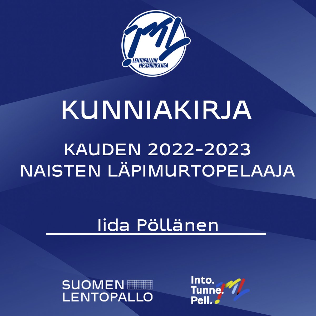 mestaruusliiga's tweet photo. 18-vuotias Iida Pöllänen @LPKangasala on naisten Mestaruusliigan kauden 2022-2023 Läpimurtopelaaja!

Onnea Iida!

https://t.co/cRZekmjTJq https://t.co/GAwGnhnRyl