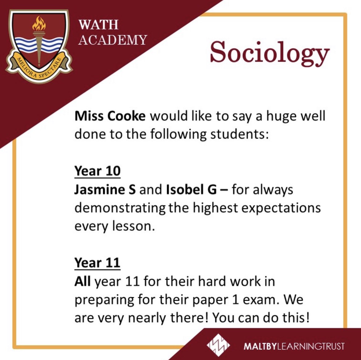 Wath_RSS's tweet photo. Well done to all our Key Stage 3 and 4 students who have been nominated this week @WathAcademy #noexcuses #nevergiveup #growthmindset #highestexpectations #worldclasslearning #integrity #everyoneisvalued ⭐️⭐️ https://t.co/XtKQgxIldA