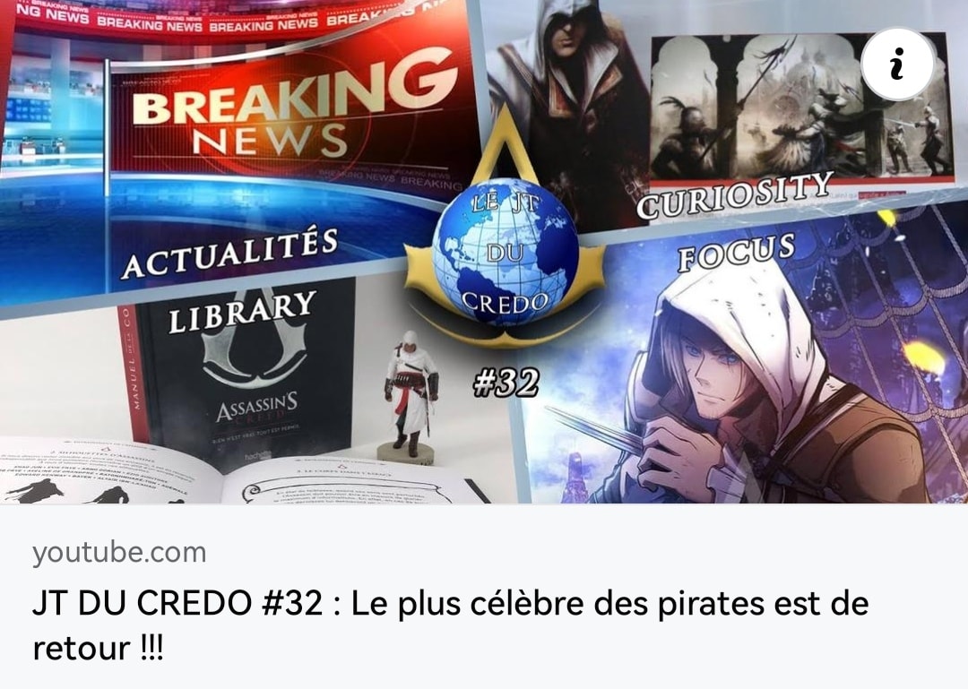 Sebastcreed's tweet photo. Salut les copains
J'espère que vous allez tous bien

Je vous partage le lien du JT de ce mois ci
https://t.co/1qiFIMSDUp https://t.co/tUnn6SR1sc
