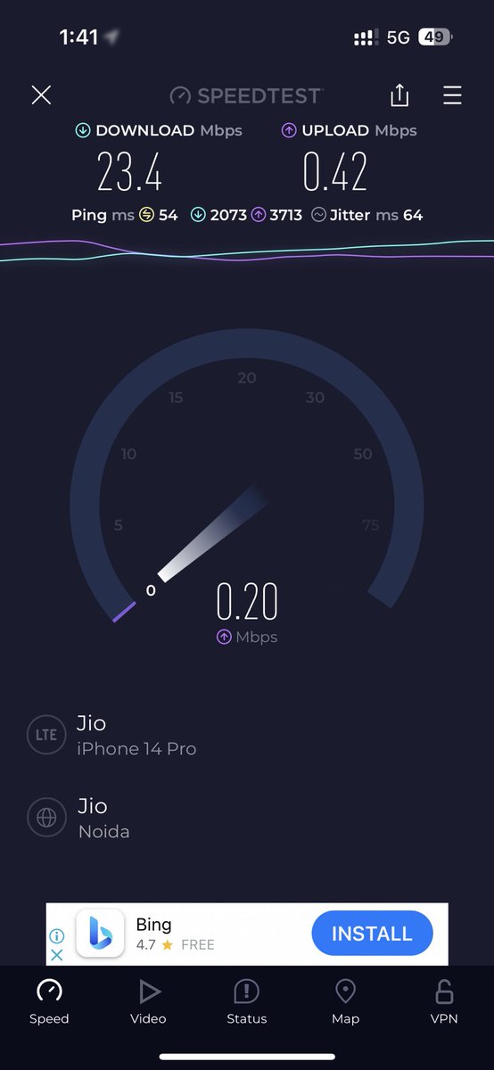 PrashantSarwal's tweet photo. Jio 5G speed in Dwarka, New Delhi ���
@reliancejio @JioCare https://t.co/MLvJwWMrfx