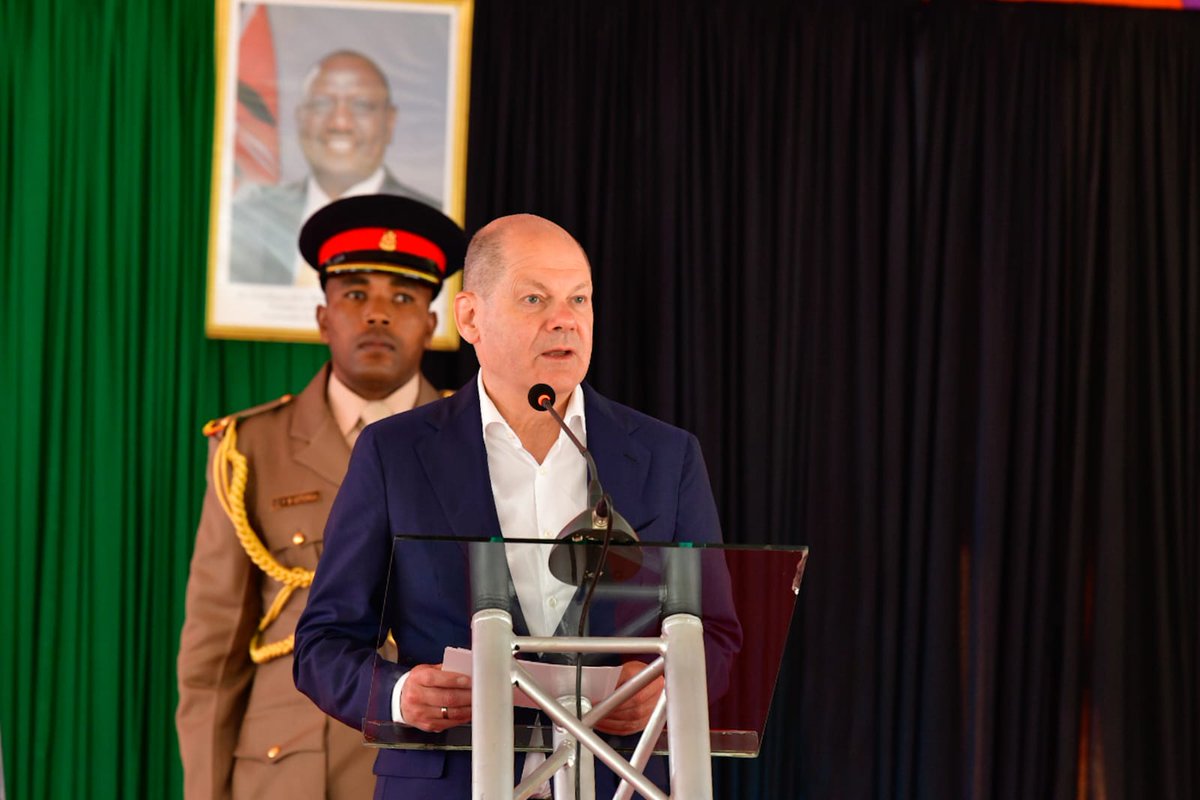 KenGenKenya's tweet photo. "Olkaria is an expression of Kenya's strong leadership in climate protection, it is also a testimony of Kenya and German cooperation," - German Chancellor, @Bundeskanzler. #GermanyInOlkaria #GreenEnergyKE^TK https://t.co/KbxKaB9cRi