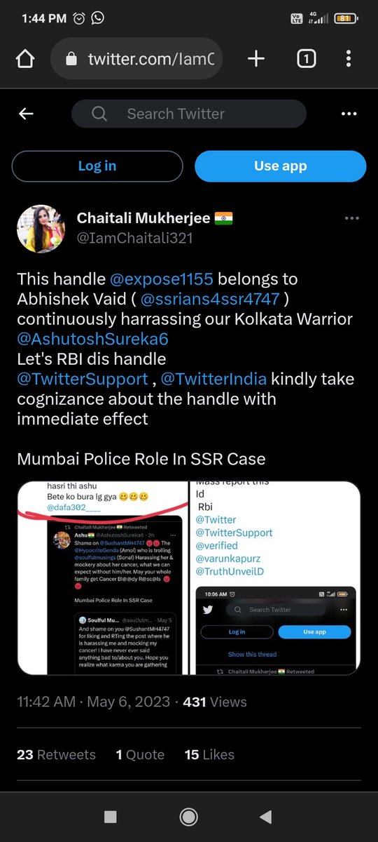 expose1155's tweet photo. @IamChaitali321 
Is ladki ne sushila pihu ji ke
Account report kiye the
Mass report rbi this id 
@Twitter @premiumbusiness @TwitterSupport https://t.co/wWoMVIYb3E