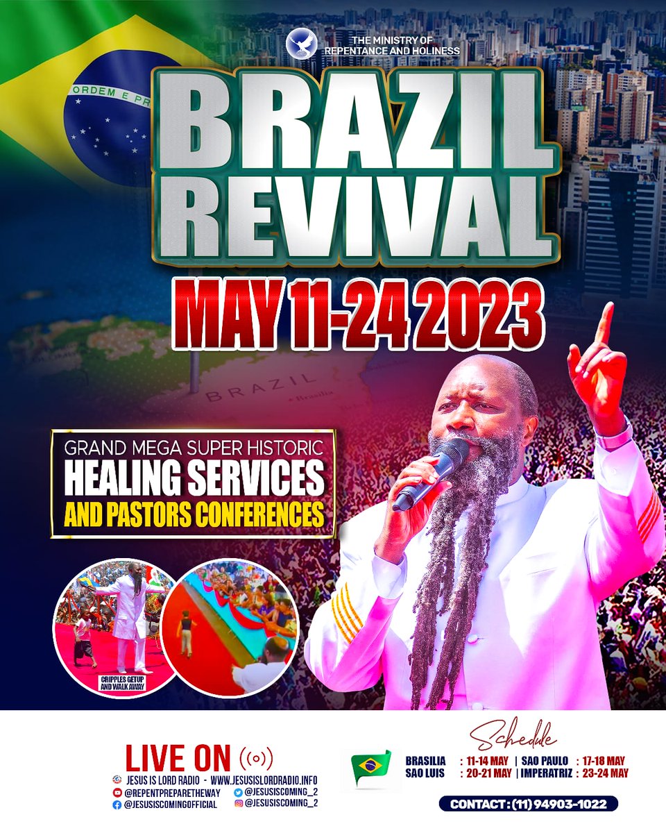 BishopOkechi's tweet photo. #WhenRevivalComes The Nations of the Earth are now receiving the truth. Now Brazil is being visited. https://t.co/K1kNuKego3
