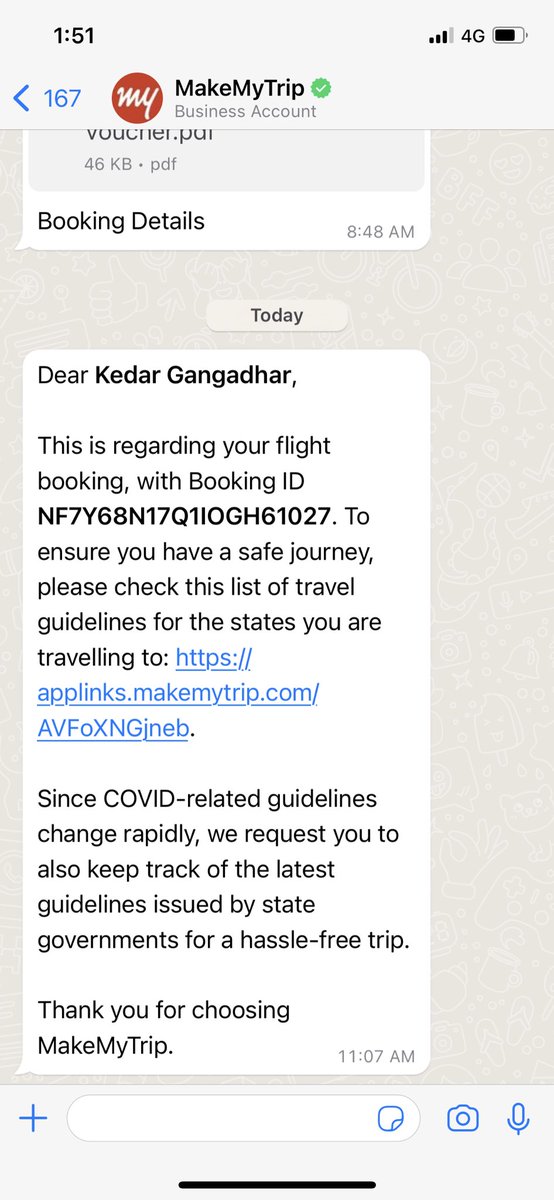 ⁦<a href="/makemytrip/">MakeMyTrip</a>⁩ can you please update your messages as Covid is not longer health emergency and all covid restrictions are lifted