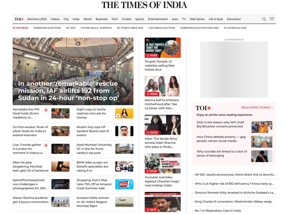 kansurkar's tweet photo. Appeasement politics by BJP responsible for flames in Manipur. More than 50 die in #riots. Frontline media busy in patting Govt for #Sudan  operations. No mention of Manipur riots on your front page. Shame on you @timesofindia 
#SoldOutMedia #ManipurViolence #Reservation https://t.co/SA8mfoyJdb