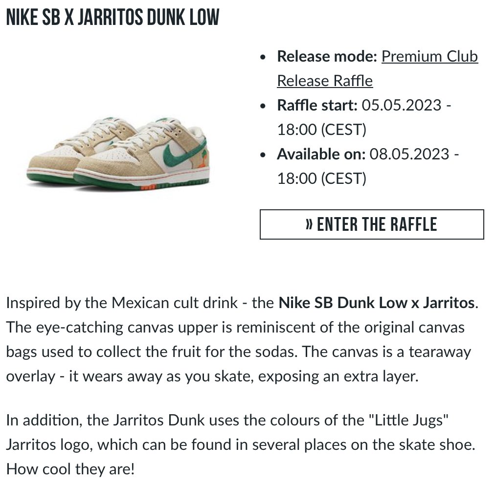 plugbakery's tweet image. NIKE SB X JARRITOS DUNK LOW

We've got skatedeluxe FLOW ready 

discord.gg/sBs6AJjPve