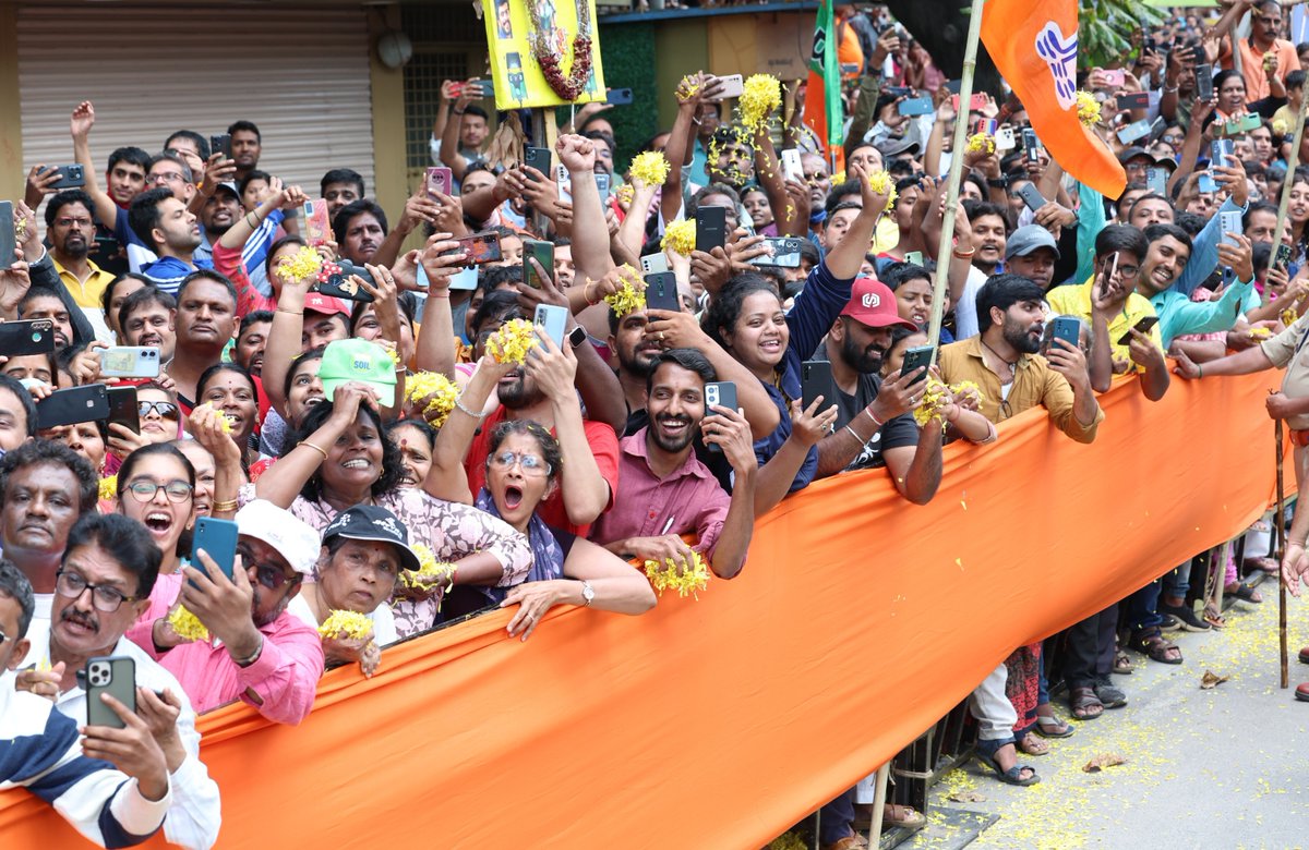 narendramodi's tweet image. It is clear Bengaluru wants BJP. This city believes that our Party will continue delivering on good governance and development.