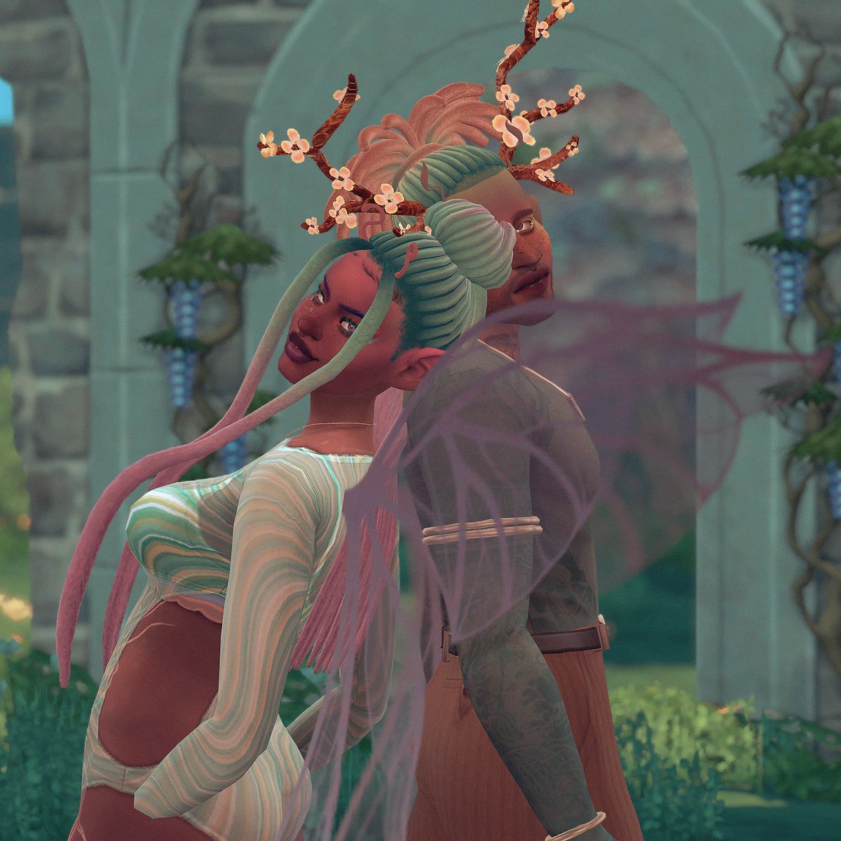 JujubieeSiming's tweet photo. ✨Omg, look who made a female!✨He also got a little makeover. I liked him better as a wood nymph.🙃 #thesims4 #ts4 #showusyoursims #thesims4cc #ts4cc #sims4 #fairy #nymph #simsofcolor #pocsims https://t.co/BybRarZYeG