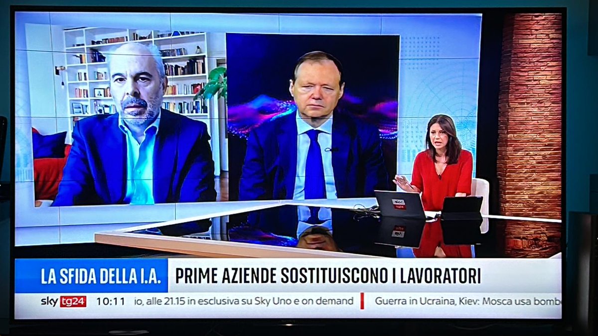 @SkyTG24 su lavoro e Ai generativa (quello a sinistra è pallidino) @CossuHelga