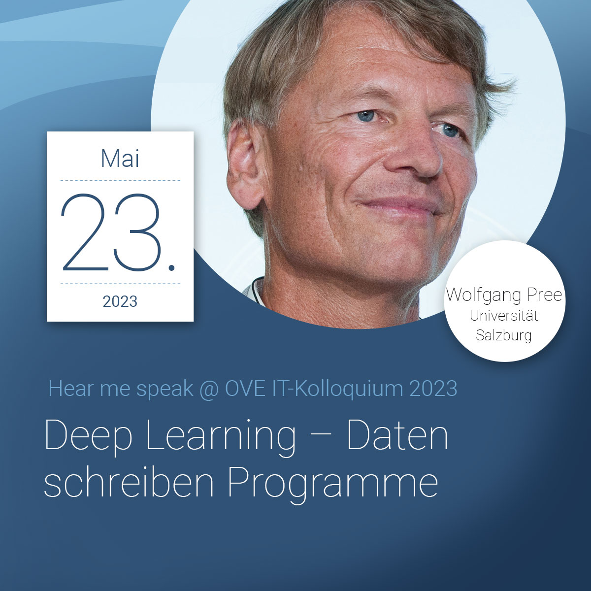 💡🚀Hat #DeepLearning das Potential, ein wesentlicher Treiber der digitalen Transformation zu werden?

Mehr dazu beim #OVE IT-Kolloquium. 📅 23.05.2023, 09:00 - 14:00 Uhr 

👉 Gleich anmelden: bit.ly/3M0IDOm

[Credit: Sela Krobath]