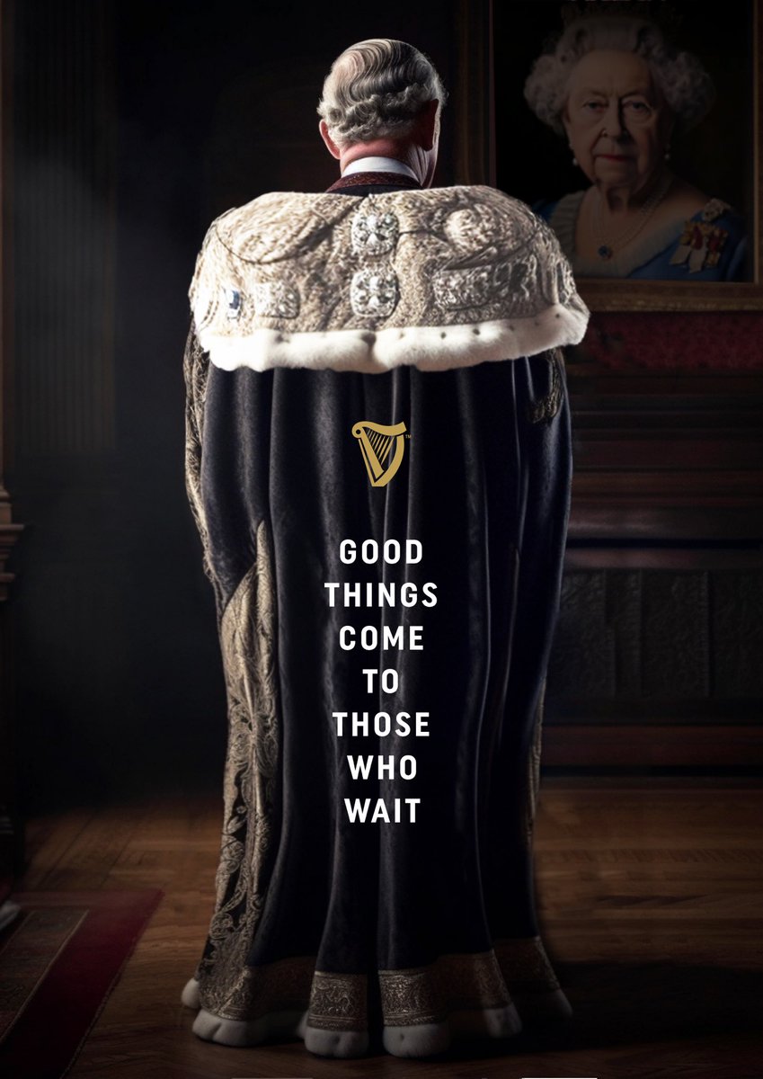 JakeThird1's tweet image. Good things come to those that wait…

Our first AI-assisted artwork designed ahead of the #Coronation 

A homage to the legendary @GuinnessIreland campaign… 🍺

Awesome work from our creative team at @HallamAgency 

#Coronation #Coronation2023  #AIArtwork @GuinnessGB
