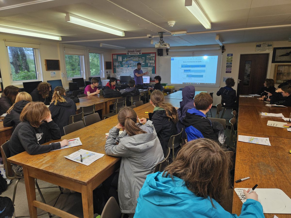 "Water distribution on the planet" Suprisingly "falling from the sky outside the <a href="/LeesonHouse/">Leeson House Dorset</a> classrooms" doesn't make the top five locations... #waterproofsday #theresnosuchthingasbadweather #geographyfieldwork #leeson23
