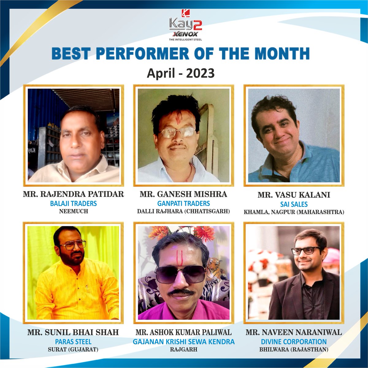 Strong motivations lead to extraordinary achievements. Kay2 Xenox congratulates the top performers for April 2023 who have set the bar high & inspired us all to reach for greater success. We're proud to have you on our team.

#DealerOfTheMonth #BestPerformer #Kay2Xenox  #TMTbars