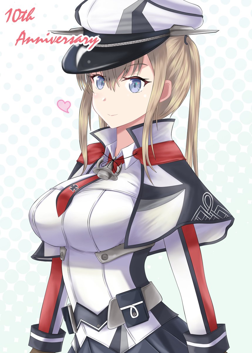 graf zeppelin (kancolle) 1girl solo hat blonde hair twintails peaked cap capelet  illustration images