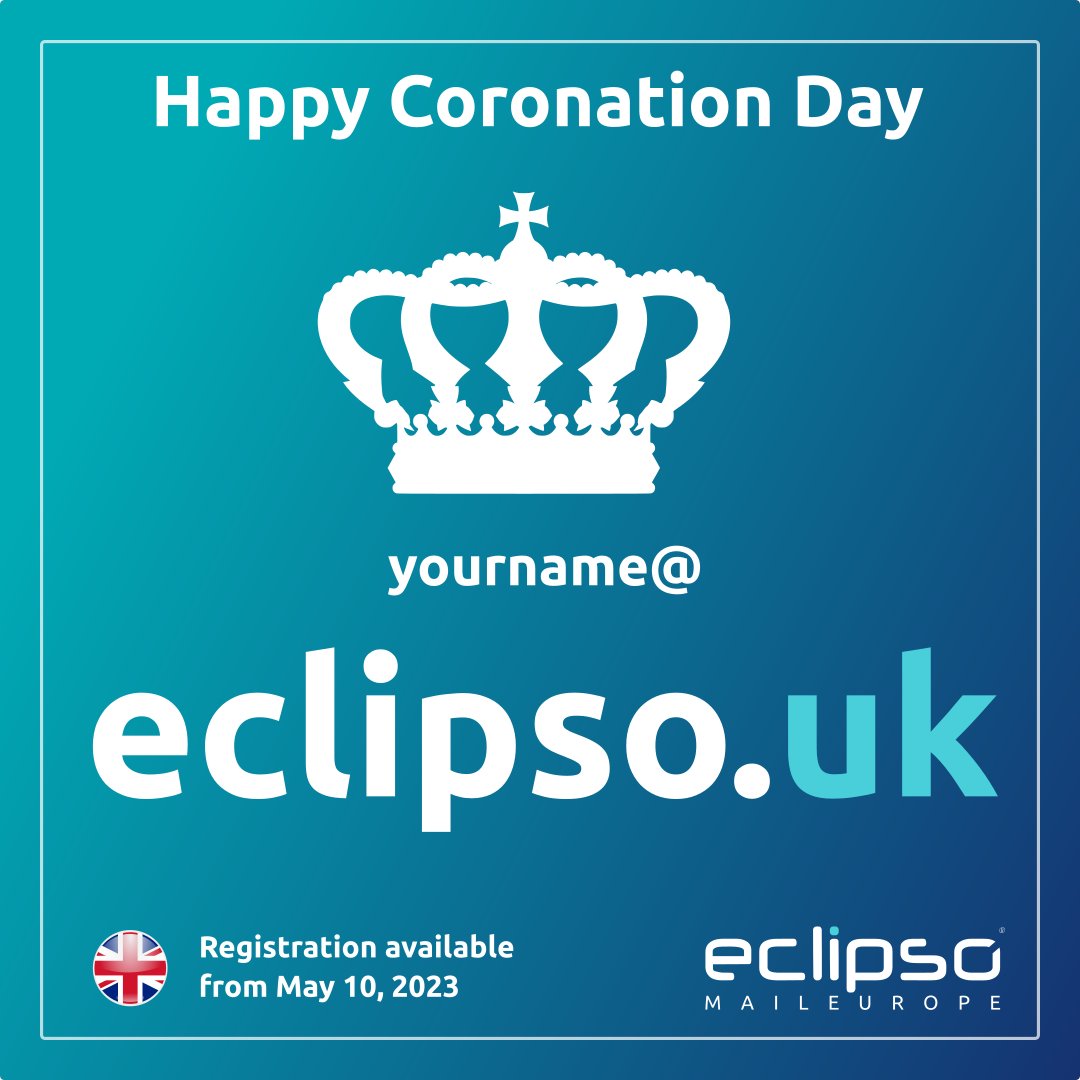 👑 Happy Coronation Day! 👑
🇬🇧 yourname@eclipso.uk
👍 Registration available from 10/05/2023  - eclipso.uk

#coronation #coronationday #royalty #verybritish #uk #greatbritain #unitedkingdom #royals #british #europeanroyals  #celebration #happycoronationday