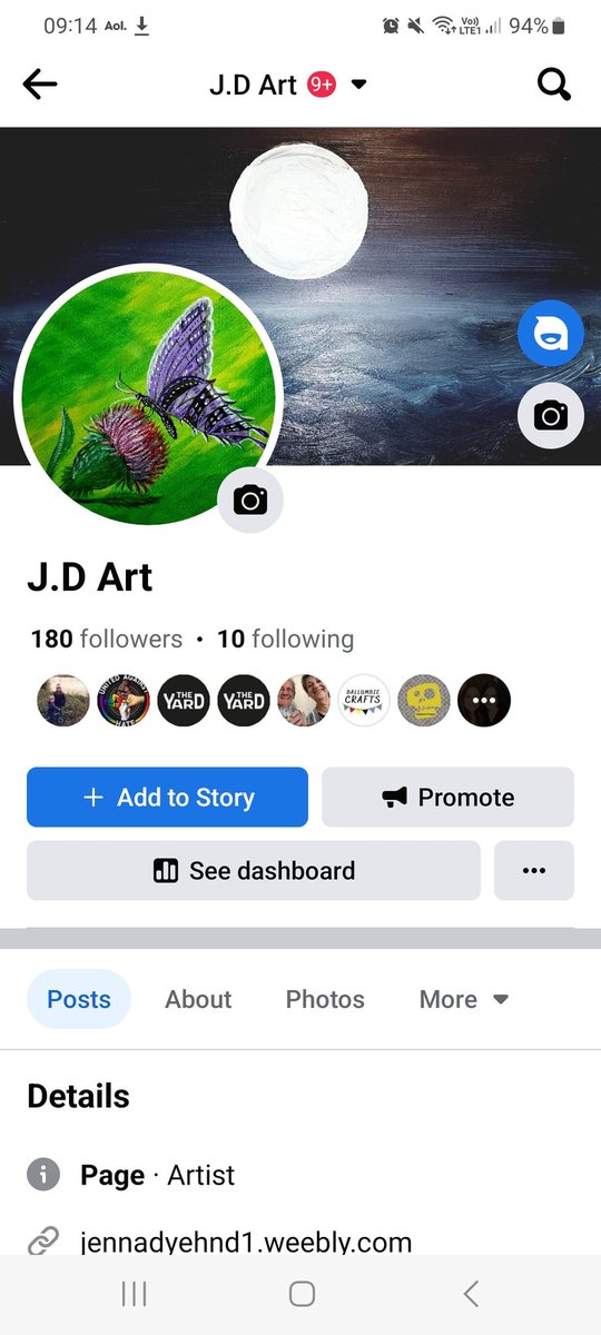 Here's the link to my art page, if anyone would like a wee look &amp; follow for updates with art, I create ☺️🎨🖌
facebook.com/jennadyeart