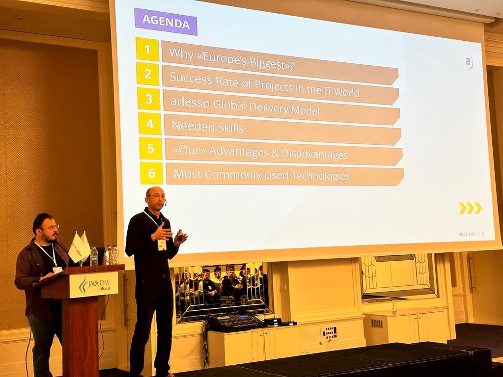 javadayistanbul's tweet photo. πππ€ Halit Patan & Fatih Yilmaz present "Developing for Europe's Biggest" at Java Day Istanbul! π‘ Learn about global Java projects, skills, challenges, and best practices. π #JDI2023 #HalitPatan #FatihYilmaz #JavaSoftwareArchitect #GlobalJavaProjects π https://t.co/Qdexy2GwsL