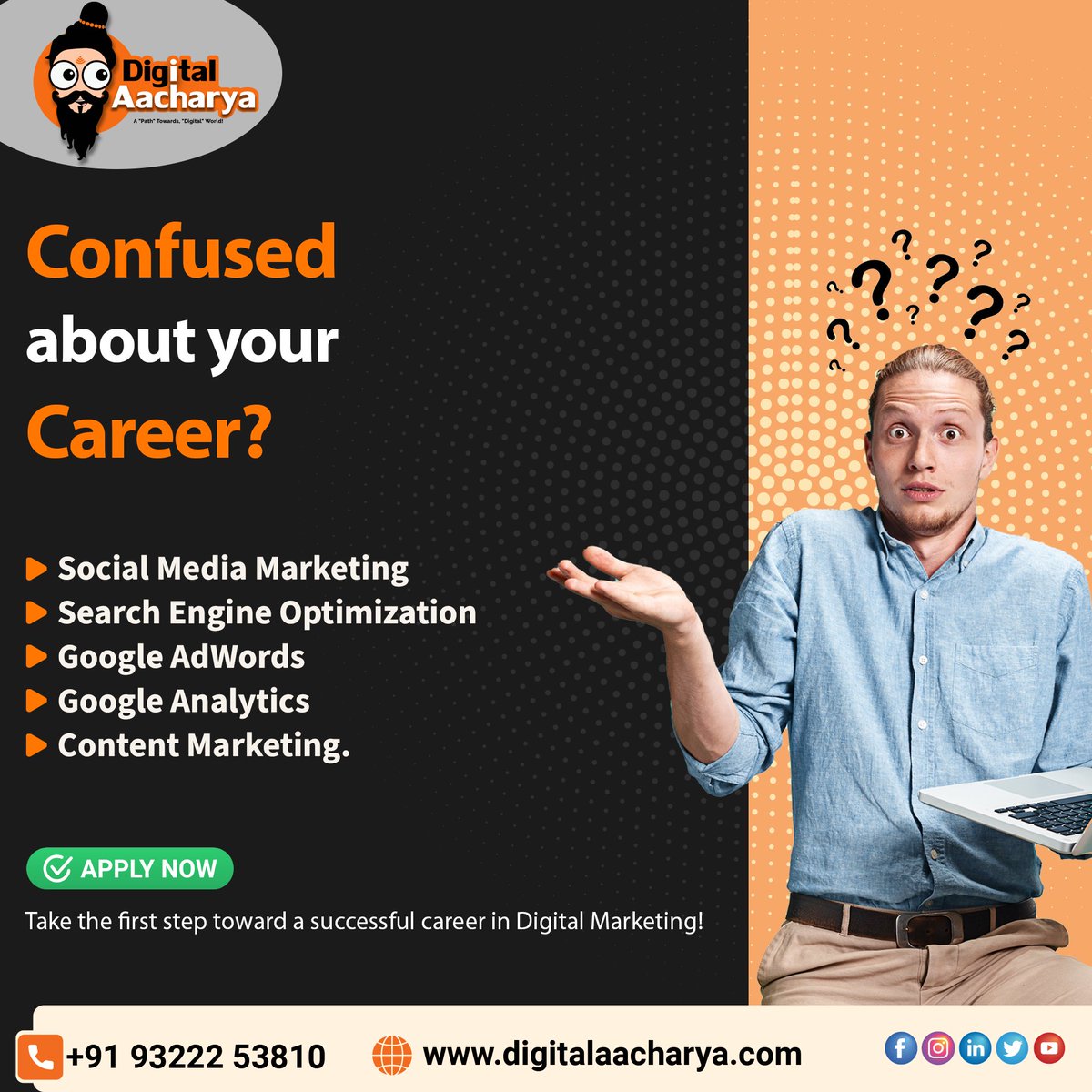 DigitalAacharya's tweet photo. Stay Ahead of the Game with Our Industry Experts and Real-Time Knowledge. Every Day is an Opportunity to Grow Your Career.
#digitalaacharya #digitalmarketing #digitalmarketingclasses #digitalmarketingcourse #digitalmarketingcampaign #digitalmarketingtraining #marketingblogger https://t.co/stDmkxrpx0