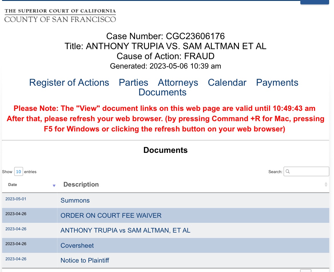 Remmelt Ellen – add remmelt@mas.to on X: "Sam is getting sued for FRAUD.  That's all his claims in a nutshell, ranging from promoting misuse of GPT  for automating therapy and law (CoCounsel)…