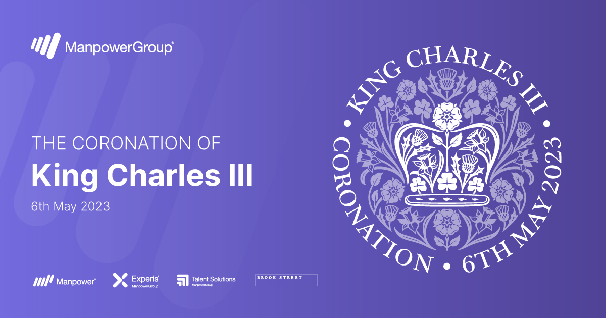 JeffWellsUK's tweet photo. ManpowerGroup joins the country in celebrating the Coronation of His Majesty King Charles III and Her Majesty Queen Camilla this Saturday, 6 May 2023 through Monday, 8 May 2023. https://t.co/UL6I1nqWOo