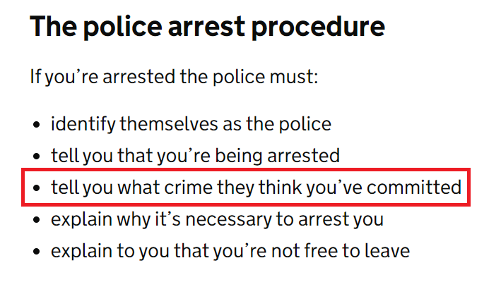 Graham Smith of Republic says the police would not tell him and 5 others the grounds on which they were being arrested.

This would therefore seem to be an illegal arrest.

This government has *no* respect for the most fundamental principles of the rule of law.