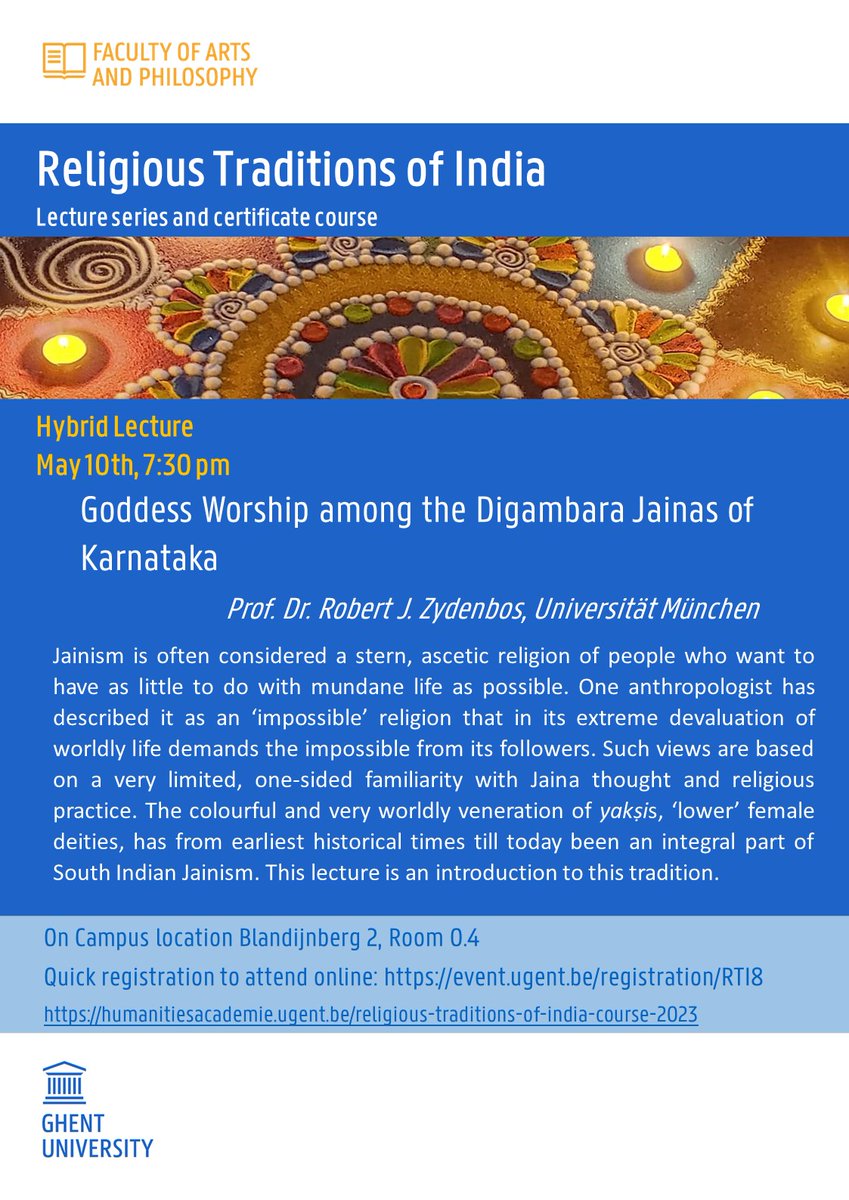GentIndia's tweet photo. Next Wed., May 10, at 7:30 CET, our next lecture by Prof. Robert Zydenbos. For quick registration for online attendance: https://t.co/YPux4JXrMQ #jainism #Karnataka https://t.co/4fkcRIUfwe