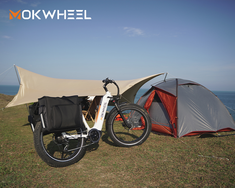 Take your camping experience to the next level! 🚴‍♂️🌲⛺ #campinglife #ebikeadventures #getoutside #Mokwheel #mokwheelbikes