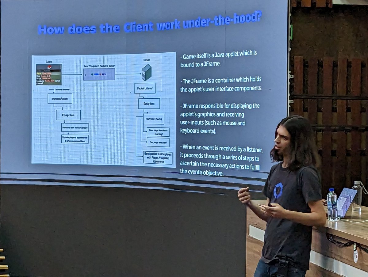 First talk of the day, Maxim G presents Building Bots for Java Games: A Beginner's Guide