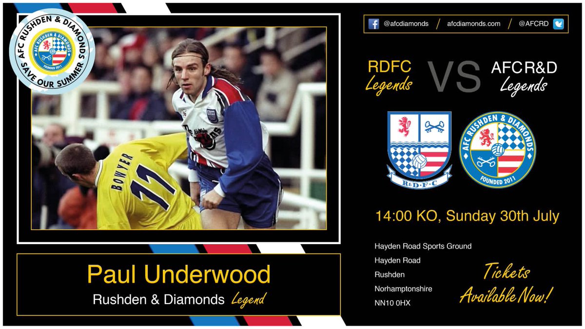 AFCRD's tweet image. Captain, leader, legend!

Paul Underwood was signed as an attacking player but made the left back position his own.

He made 300+ appearances, won the Conference title and captained us to the Division Three title. Paul Underwood is arguably the greatest RDFC Legend.
