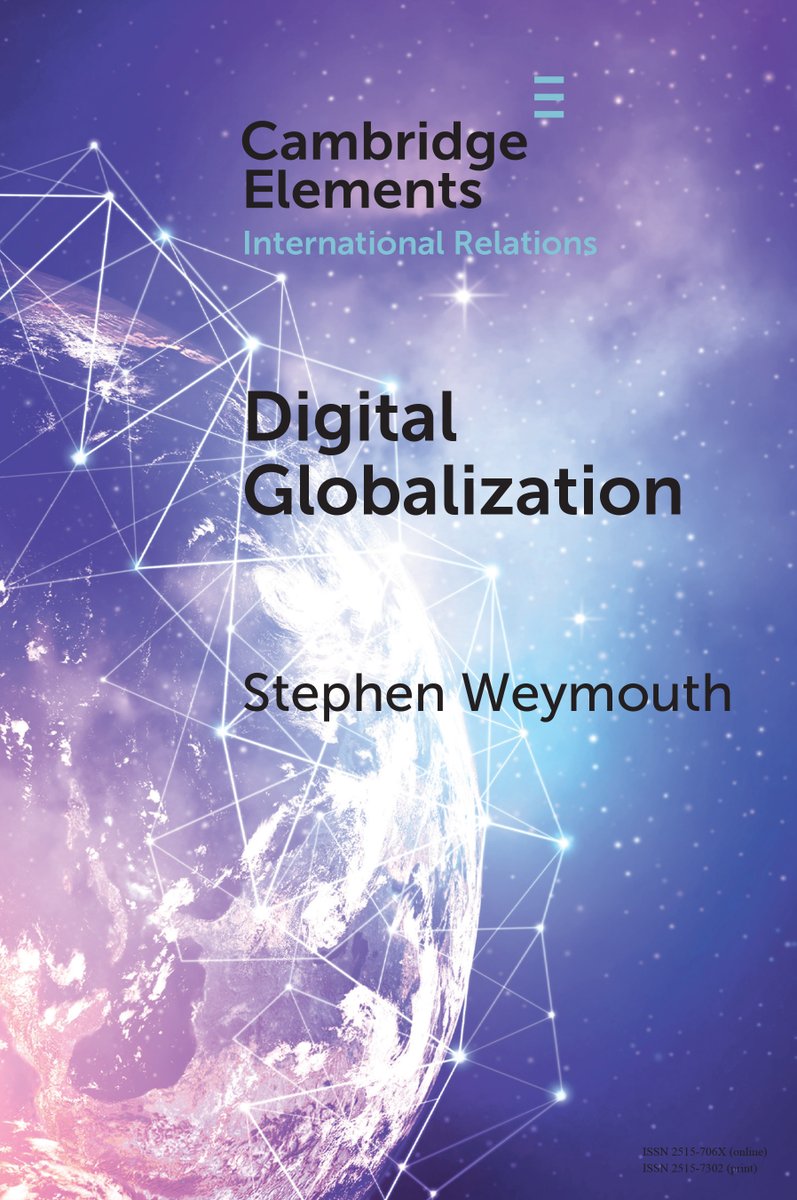 CUP_PoliSci's tweet photo. New Cambridge Element Digital Globalization @dataglobalized by @SJWeymouth is now free to read for 2 weeks!
https://t.co/i7I7IpZCFV
#cambridgeelements #politics https://t.co/A7YnBzf5W6