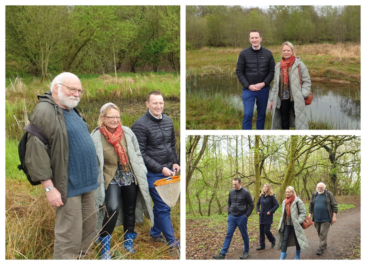 Our #NatureChampion for the #GreatCrestedNewt, @fultonsnp, joined our CEO and Chair of Trustees at Gartcosh Nature Reserve for a tour of this very special site. 

Thank you, Fulton, for championing this endangered amphibian. 

@ScotLINK #GCN @NatureChampions