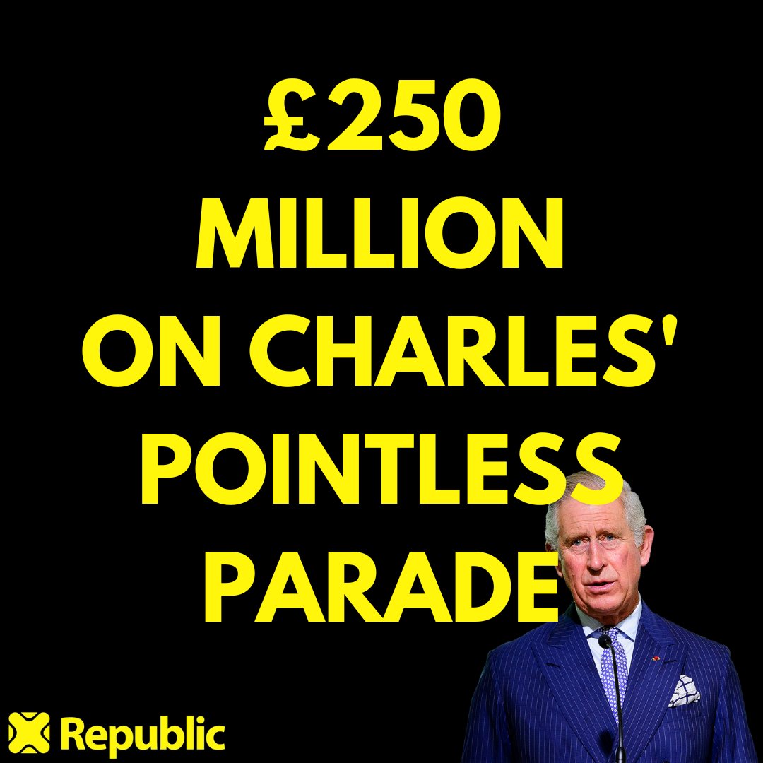 Guess who's paying for it #NotMyKing #AbolishTheMonarchy