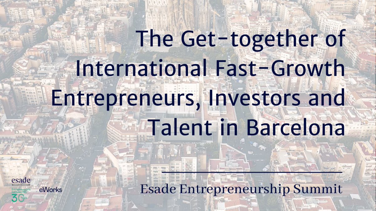 esadeEEI's tweet photo. Ready to connect with the best &amp; brightest in the world of #entrepreneurship? 

Join #EESummit in Barcelona:
📆May 18-19👉panels with TOP speakers &amp; founders
📆May 19 👉pitching session
📆May 20 👉exclusive networking sailboat tour

Secure your spot now: 👉https://t.co/IQia5aFBA9 https://t.co/NVcl7rvmNM
