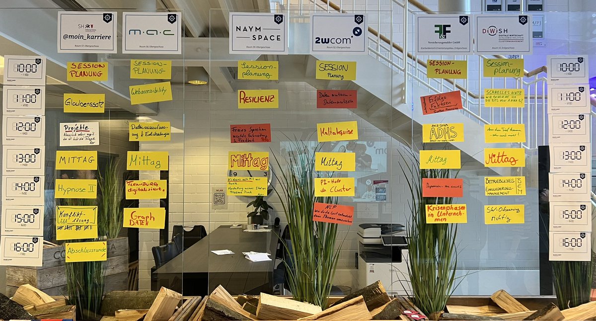 Auch am Samstag ist das Sessionboard gut gefüllt. #bcfl23 #barcamp