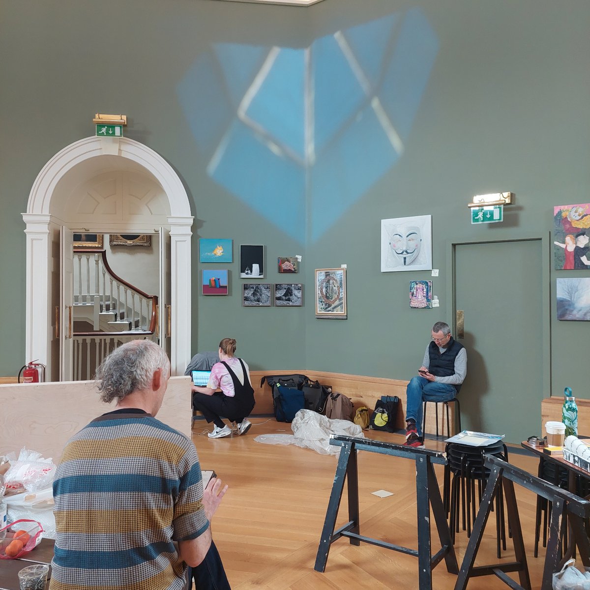 PallasProjects's tweet photo. Aaaaand we're open! After a busy week, all of the auction works are now installed and viewable through to Thursday when we'll have an amazing gala event from 5:30 to 9pm. Make sure to drop down and support contemporary art!

@irishgeorgiansociety @deveresartauctions 
#irishart https://t.co/RDxK1acqxc