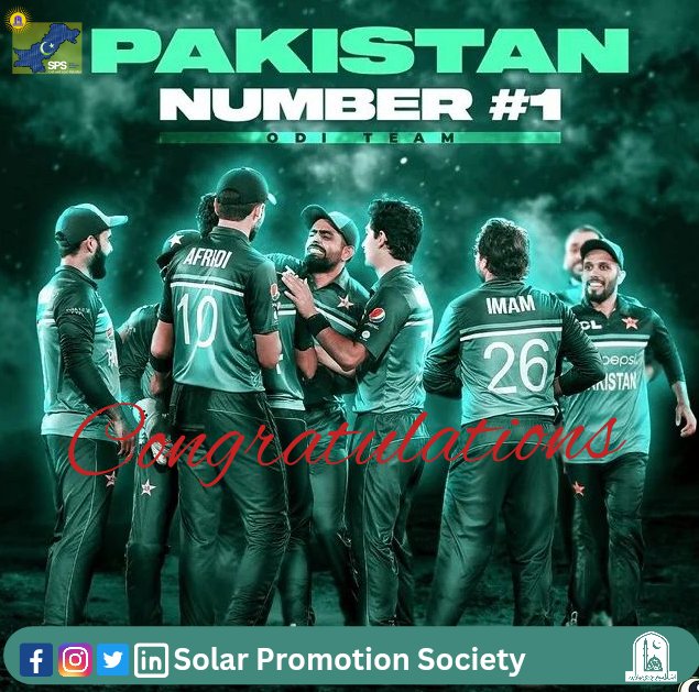 Spsiub's tweet photo. Congrats #PakistanCricket to become No.1 Team and King #BabarAzam𓃵 No. 1 ODI Batter in the world 
Take a Bow , it's King's era
#solarpromotionsociety #GetwellsoonPakistan #PAKvsNZ #CSKvsMI #ICCRankings #SPS_IUB #ShaheenShahAfridi #PakistanZindabad https://t.co/T9lRV4Xsz1