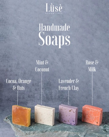 LuseEssentials's tweet photo. Experience the luxury of nature with our handcrafted soaps - made with love and the finest ingredients.

Visit our website https://t.co/vkyy1pq8B9

#luseessentials #skincaresoap #skincarebrand #organicskincare #organic #onlineshop #naturalsoapmaking #madeinindia #startupindia https://t.co/vxnlvk3XVd