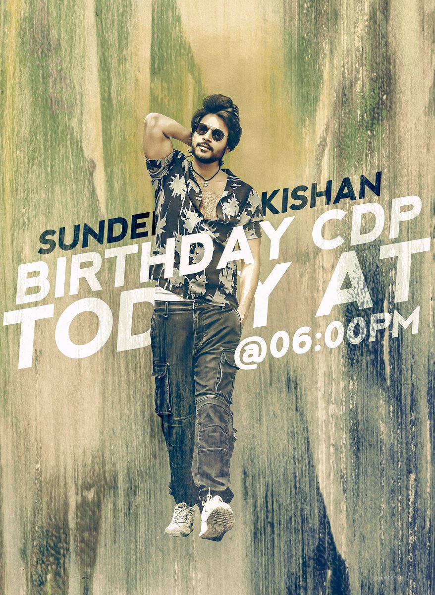 SundeepKishanFC's tweet photo. Happening and Promising actor @sundeepkishan 's Birthday Special CDP and Hashtag to be unveiled on 6️⃣ PM today onwards 🤟

Stay Tuned 😎
#Sundeepkishan #SK 
#SundeepKishanBDayMonth https://t.co/G1wyPKChi0