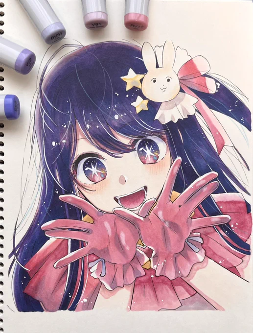 推しの子 より 星野アイ #推しの子 #模写
