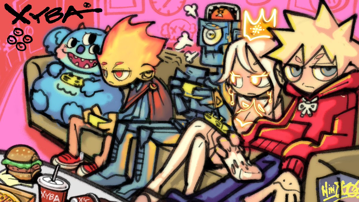 🍕 The members of XYBA gather for the first time. Monster won the game, while robot lost?

🎮 Come join this party game together!