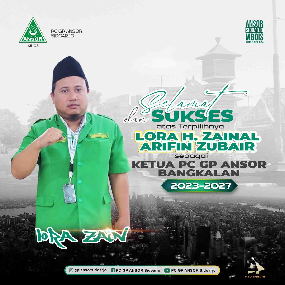 ChHuda5's tweet photo. Selamat dan Sukses Buat Sahabat Lora Zainal Arifin Zubair Terpilih Menjadi Ketua PC GP Ansor Bangkalan masa khidmat 2023 s/d 2027 ๐โค๏ธ๐ฎ๐ฉ
#AnsorMbois
#SpiritBaruAnsorJatim https://t.co/ual1N7Hxan