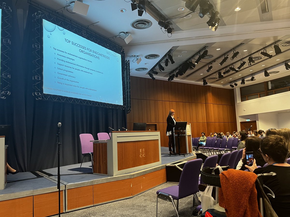 What a phenomenal success - Deborah Bush presenting on the remarkable activities of The World Endometriosis Oranisations (WEO) at #wce2023 in Edinburgh