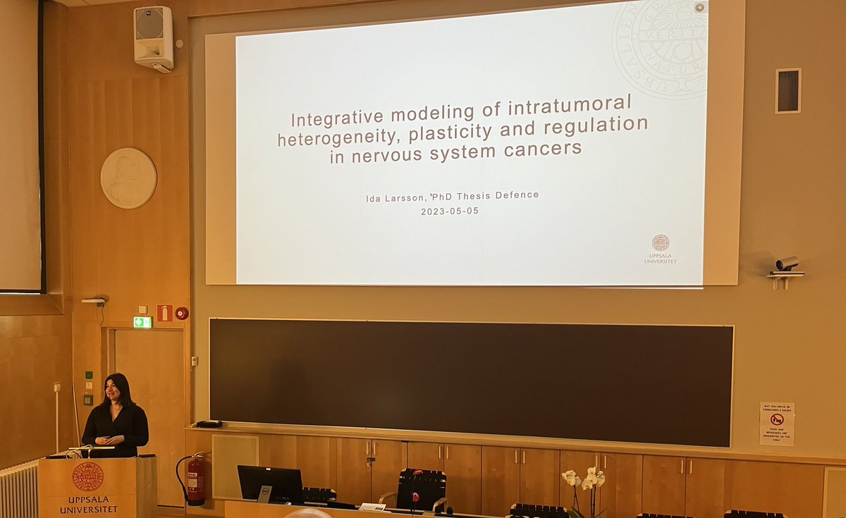 Yesterday Ida defended her PhD thesis! A thorough and compelling discussion was held between her and her opponent Dr. Itay Tirosh from the Weizmann Institute of Science. Congratulations Dr. Larsson for a work well done ✨