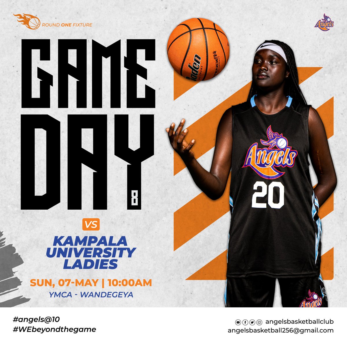 angelsbclub256's tweet photo. We are at the YMCA tommorow morning 10am going up against Kampala University...see y'all thereπ―π #WEbeyondgame #Angelsat10 https://t.co/7bZoaGf6va