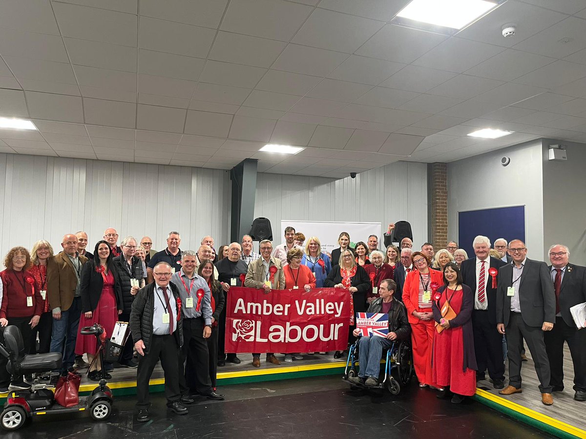 Delighted to have been part of this great team that have delivered a Labour landslide victory on Amber Valley Borough Council. Belper now has three Labour councillors, of which I am one, and no Tories! The work starts now...