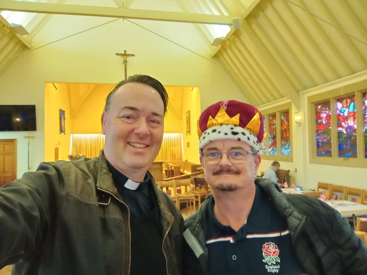 RevGaryGrady's tweet photo. Ready for the #Coronation service on the big screens @stchriswh in Warden Hill @GlosDioc https://t.co/44rKyahXtP