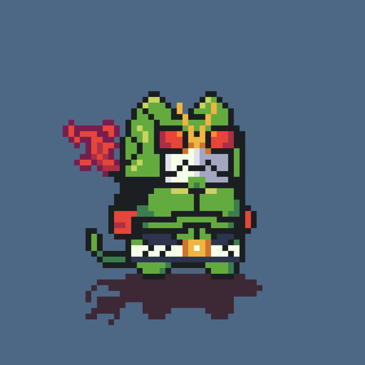 🆕 NFT
Name mk 1 cat
He was created by an evil scientist.  But he manages to escape before being brain tampered with.  He has a passion for virtue.  Protect people from villains with a gentle heart.

Opensea ⛵:opensea.io/assets/matic/0…

#NFT #nftcommunity #nftcollector #pixelart