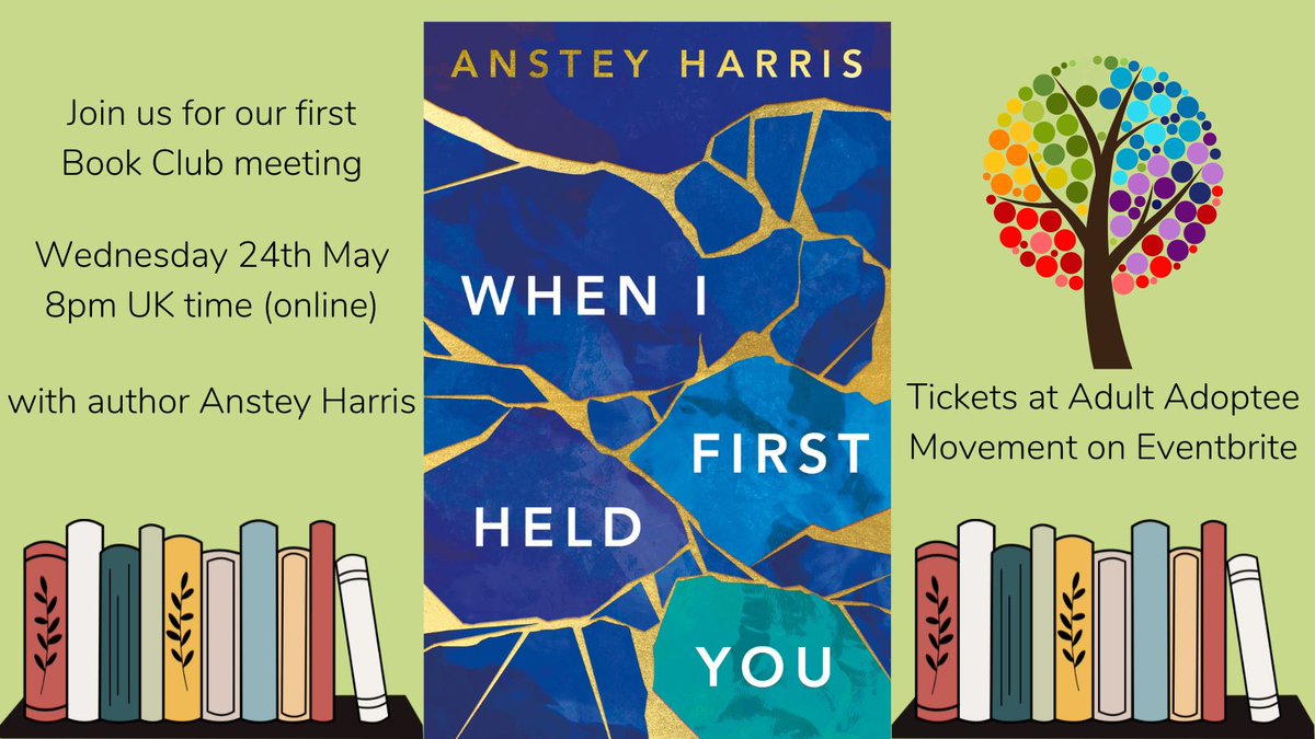 AdultAdopteeMov's tweet photo. It's a long (&amp; wet!) weekend in the UK which might mean you have some time for reading. This is an emotive subject so we are taking it quite slowly and pausing for a break when needed. 

You can book a ticket for our book club with author @Anstey_Harris at https://t.co/EiSYjJNzY0 https://t.co/DnFmMggeTU