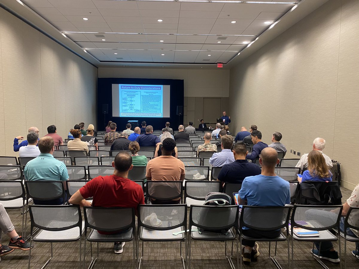 yukasportsmed's tweet image. #amssm2023 Francis O’Connor speaking on exertional illness and return to play decisions. Thank you for helping us finding that balance for safe RTP for all! @TheAMSSM